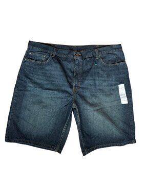 New George Shorts Mens Size 44 Denim Jean Cotton 10" Short Dark Wash
